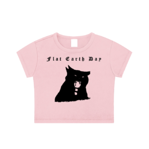 Women's Cat Crop Top (Snow Washed Crop Top Pink)